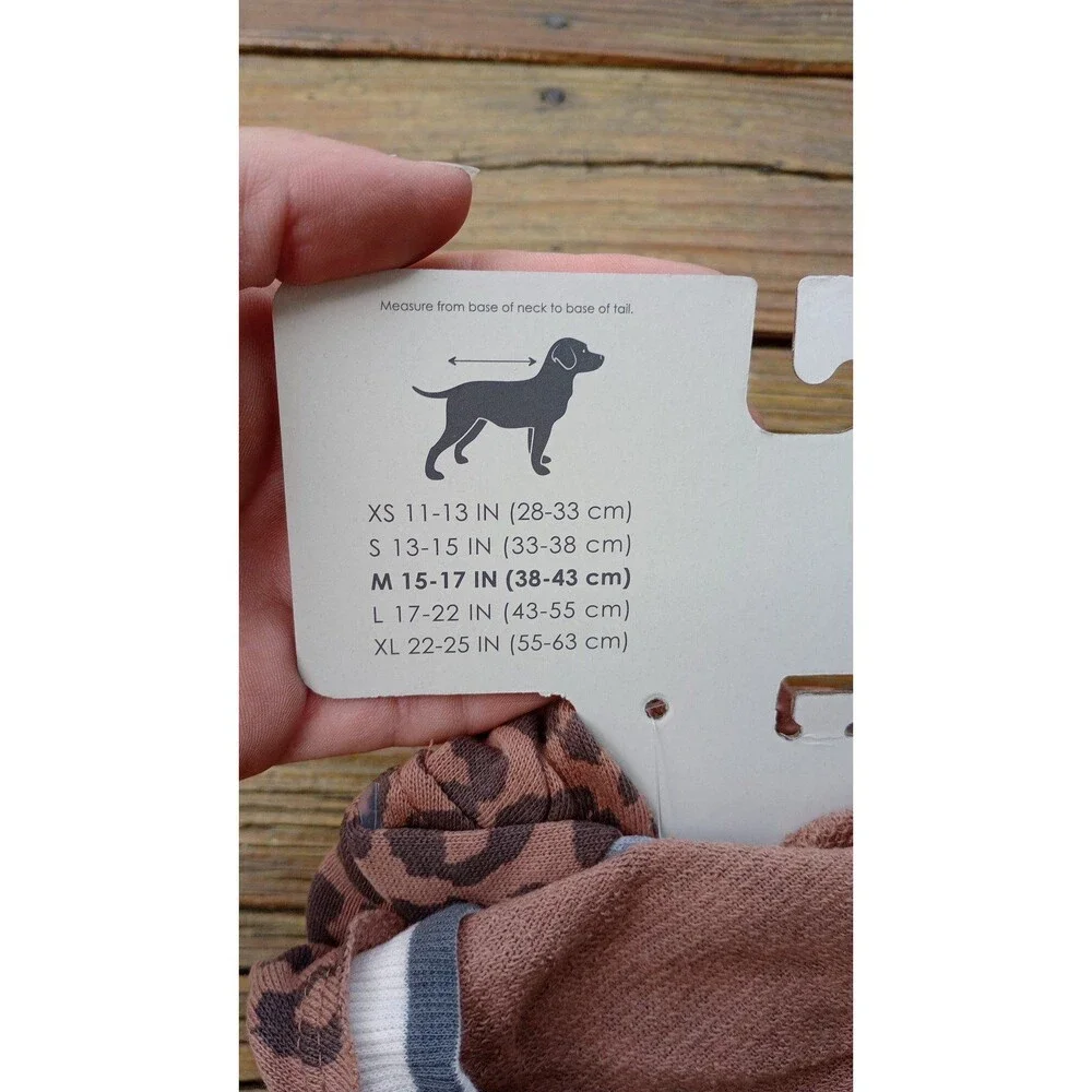 Animal Print Pup Hoodie, Size Medium
